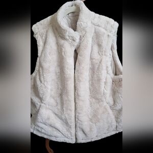 Plush White Faux Fur Vest